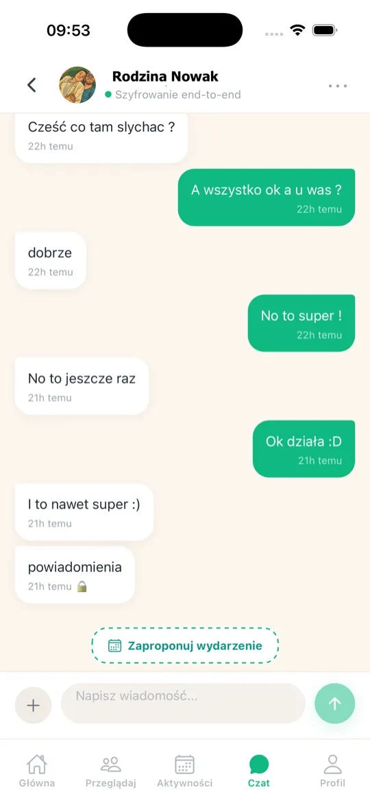 ParentMatch end-to-end encrypted chat